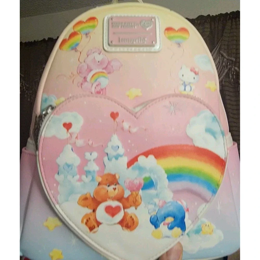 Loungefly‎ Sanrio Hello Kitty Friends X Care Bears Care-A-Lot Rainbow Backpack